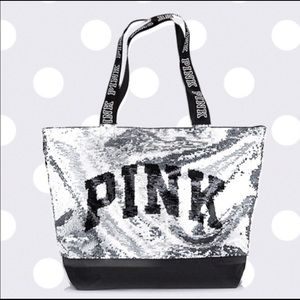 BRAND NEW VS Pink Sequin Tote